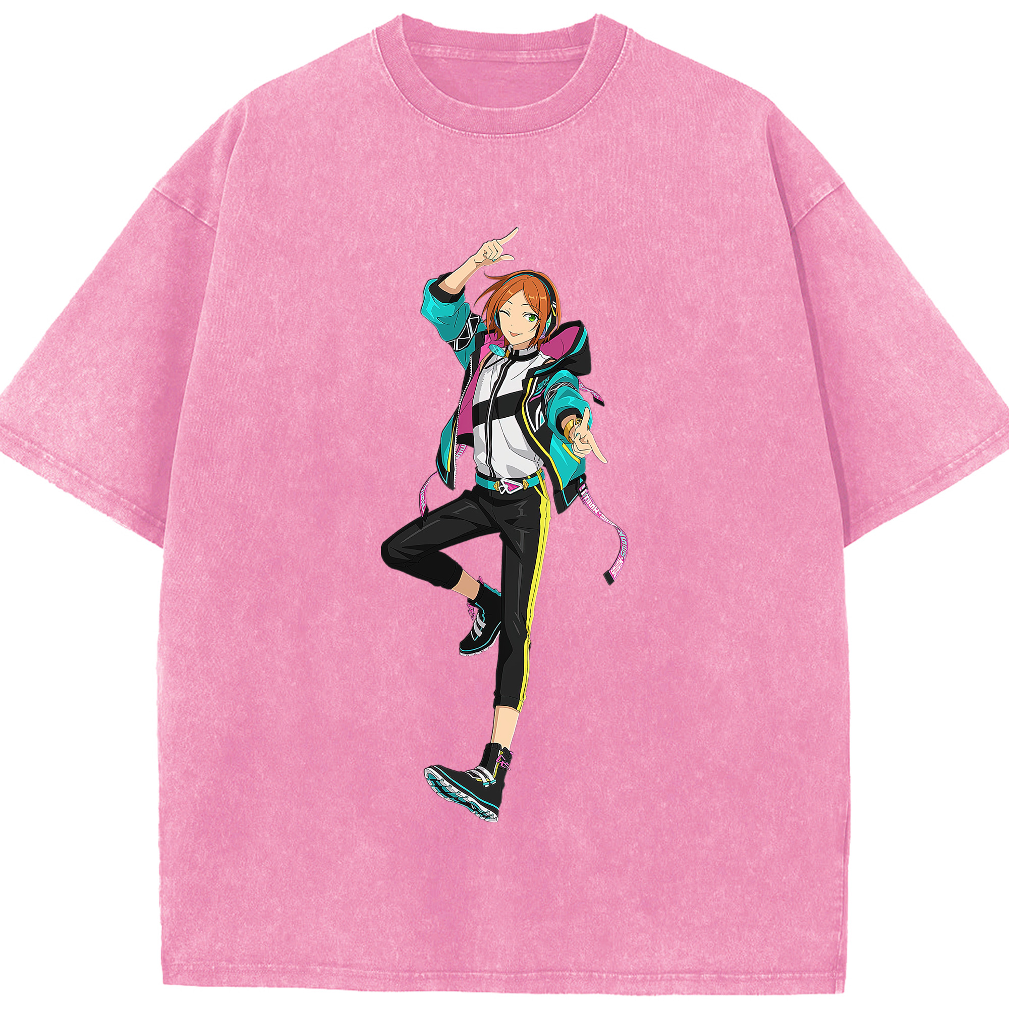 （画像用） あんさんぶるスターズ! Ensemble Stars 綿100% ヴィンテージ風 半袖Tシャツ（フロントプリント）